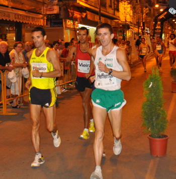 Paquillo con Heffernan durante una prueba de marcha