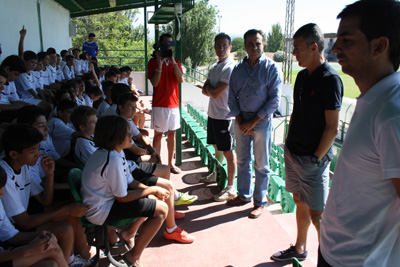 Lucas Alcaraz compartió una jornada con los participantes del Campus