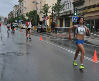 María Pérez durante una prueba