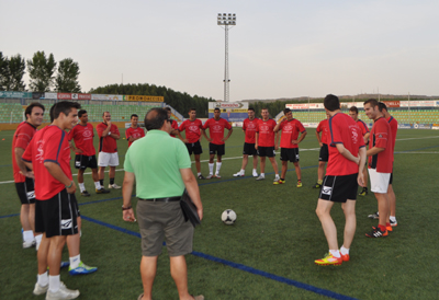 Momento del primer entrenamiento de la temporada