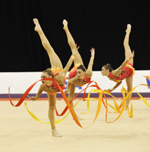 Lidia Redondo con el equipo olímpico (ARCHIVO)