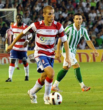 Bergantiños durante su etapa en el Granada 
