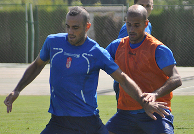 Moisés Hurtado durante un entrenamiento