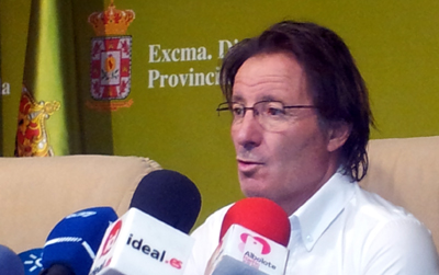 Anquela durante la rueda de prensa posterior al entrenamiento