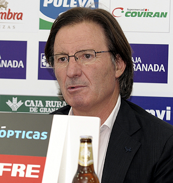 Anquela durante su comparecencia de prensa (BALDOMERO)