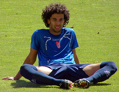 Iriney durante la sesión de entrenamiento del Granada