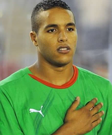 El-Arabi, en un partido con la selección de Marruecos