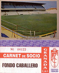 Campo y carnet en la temporada 1994/95 (GRJ)