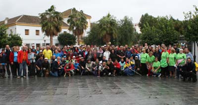 Foto de los participantes en la caminata 