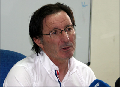 Anquela durante la rueda de prensa previa al encuentro contra el Bilbao