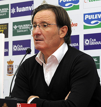 Anquela durante la rueda de prensa (JMBALDOMERO)