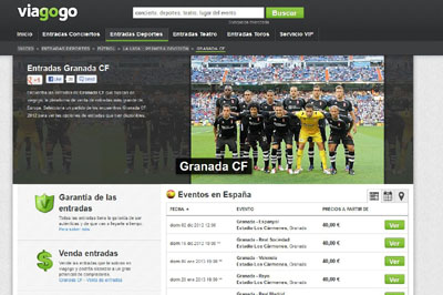 Ya se pueden conseguir entradas para ver al Granada en la web de viagogo.com