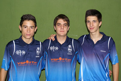 Zapata, Porcel y Cubero, integrantes del equipo de segunda nacional