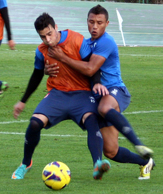 Machís en una pugna con Jaime Romero durante un entrenamiento (GRJ)