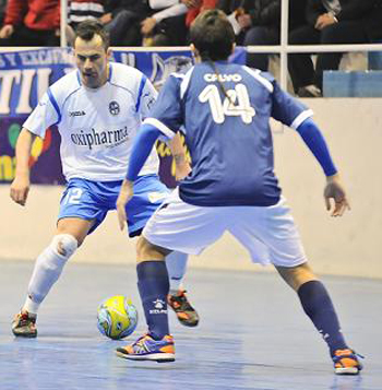 Juan Puertas durante un partido con el Oxipharma