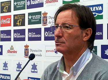 Anquela durante la rueda de prensa previa a enfrentarse al Málaga