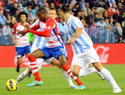 Ighalo gozó de la titularidad en La Rosaleda (BALDOMERO)