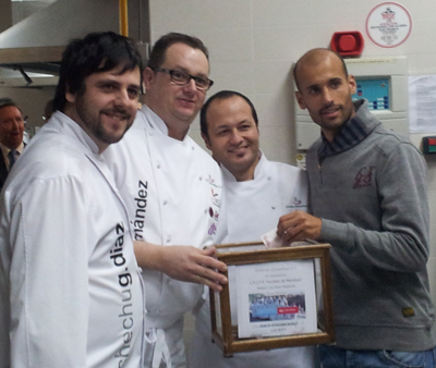 Mikel Rico junto a chefs granadinos 
