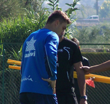 Siqueira en la Ciudad Deportiva de Armilla 