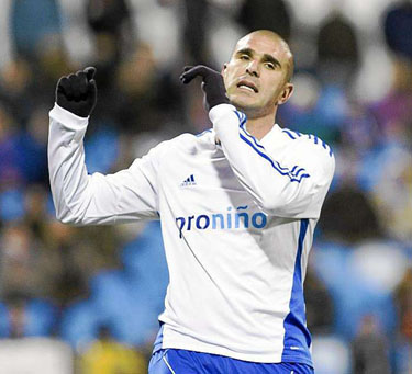 Aranda durante un encuentro con el Zaragoza (MARCA)