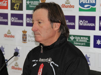 Anquela durante la rueda de prensa previa al choque ante el Valencia