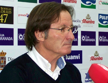 Anquela durante la rueda de prensa previa al choque ante el Getafe