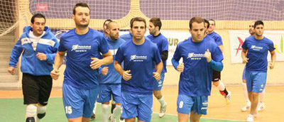 Los jugadores del Peligros durante uno de los entrenamientos 