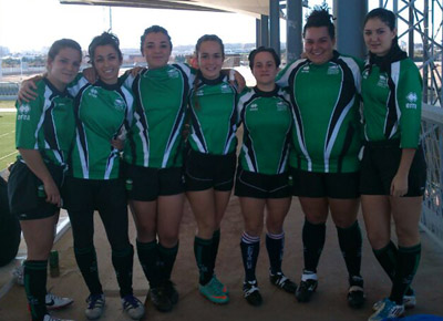 Las siete jugadoras del Universidad de Granada 