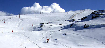 Estado de la pistas ayer en la estación de esquí de Sierra Nevada (CETURSA.ES)