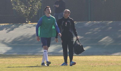 Fran Rico se retiró del entrenamiento dolorido hace unas semanas