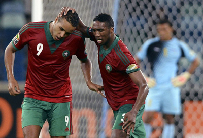 El Arabi, con la elática de la selección de Marruecos