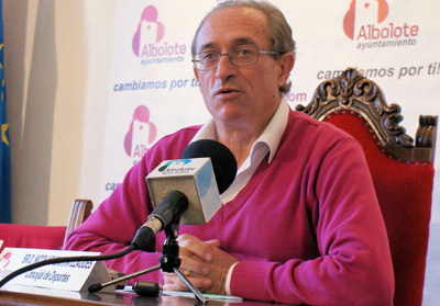 Nicolás Martín, concejal de Deportes en Albolote, en la presentación de la prueba