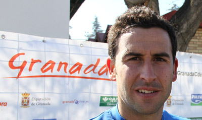 Íñigo López tras el entrenamiento matinal 