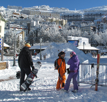 Aspecto de la Plaza Andalucía tras las últimas nevadas