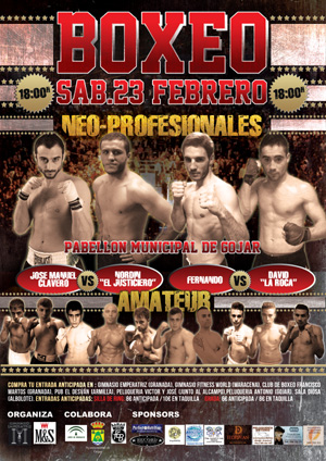 Cartel de la velada de boxeo en Gójar 