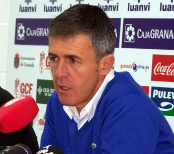 Lucas Alcaraz en la rueda de prensa previa al choque ante el Celta