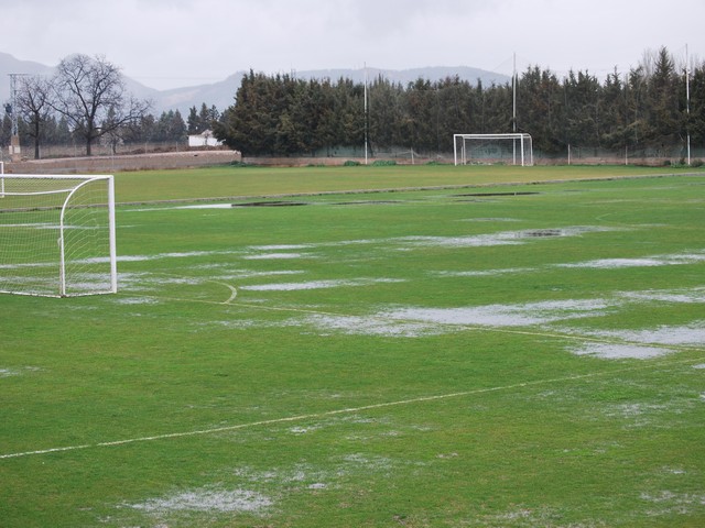 Los campos de Antonio Sánchez, a la hora del entrenamieto (I. CORDERO)
