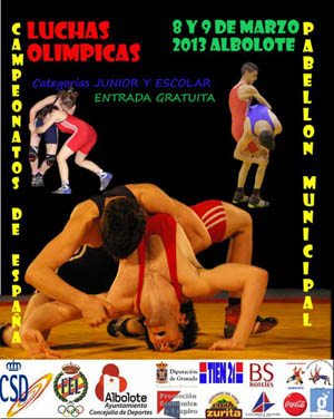 Cartel del campeonato de Luchas olímpicas