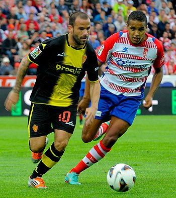 El Arabi, durante el partido de la primera vuelta (BALDOMERO)