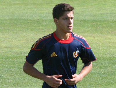 Marín durante un entrenamiento con la Selección