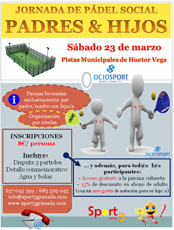 Jornada de pádel para padres e hijos 