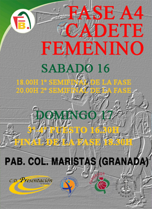 Cartel de la final four cadete femenino 