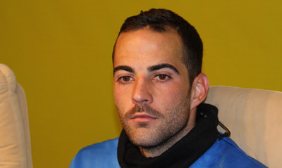 Borja en rueda de prensa tras el entrenamiento (GRJ)