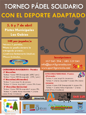 Cartel del torneo de pádel solidario 