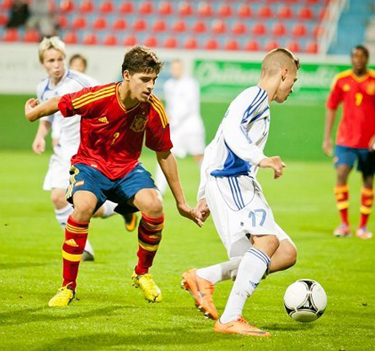 Marín durante un encuentro con la selección española 