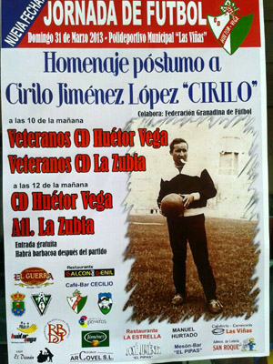 Cartel del homenaje a Cirilo en la nueva fecha (GRJ)
