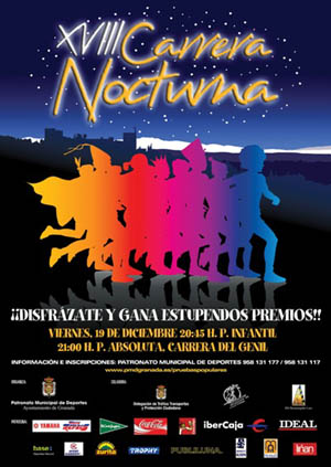 Cartel oficial de la XVIII Carrera Nocturna (GRJ)