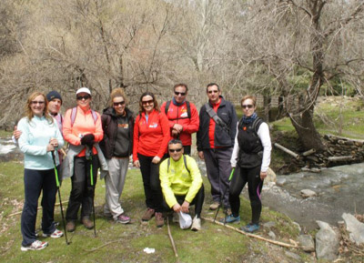 Algunos de los participantes durante la ruta 