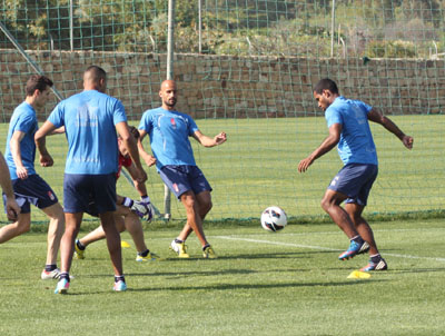 El Granda ha realizado el primer entrenamiento en tierras malagueñas
