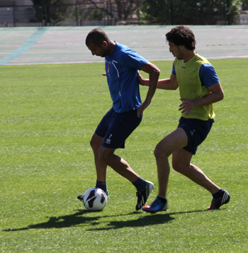 Aranda y Mainz ya entrenan con normalidad